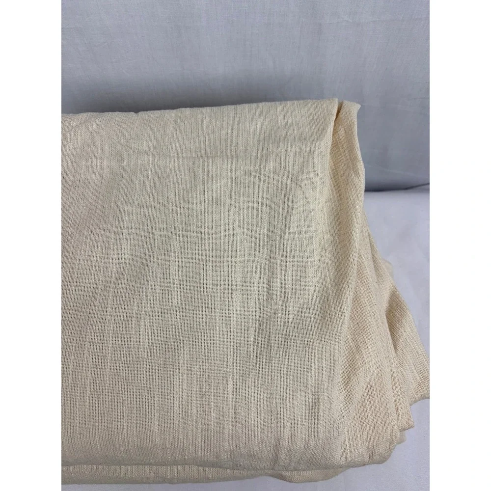 Brooks Brothers Beige Textured Cotton Lined Curtain Panels Back Tab Neutral 2pc